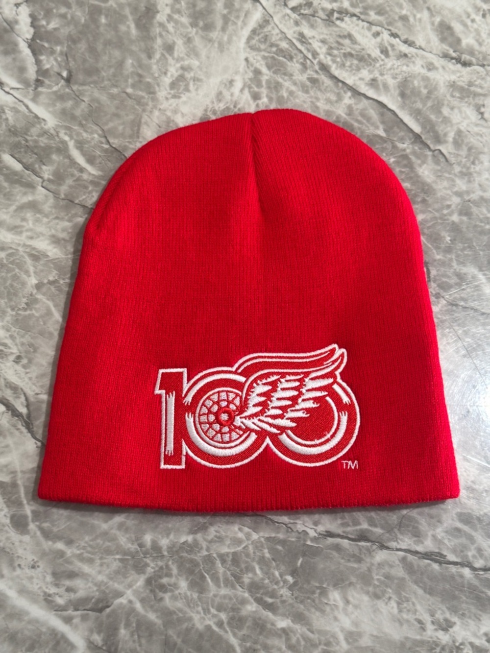 Detroit Red Wings 100th Year Centennial Beanie Winter Hat
